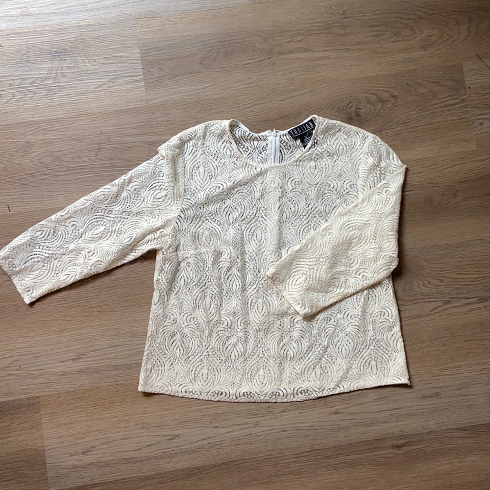 Lacy Off White Top